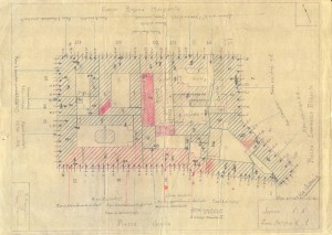 Bombardamenti aerei. Censimento edifici danneggiati o distrutti. ASCT Fondo danni di guerra inv. 2 cart. 1 fasc. 2. © Archivio Storico della Città di Torino 