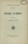 «Annuario accademico», A. XII, a.a. 1887-1888, Torino, copertina