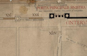 Tratti delle mura della città romana a est di piazza della Repubblica