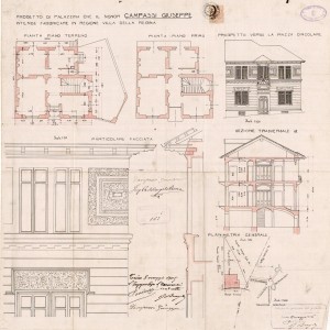 Progetto edilizio casa Campassi/Ceresa (ASCT, PE I cat. 1905/163)