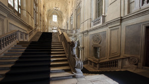 Facciata e scalone di Palazzo Madama