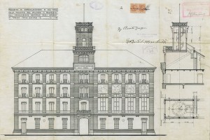 Giuseppe Romita, progetto di sopraelevazione del Palazzo, in corso Siccardi 12, Torino, 6 maggio 1919 (ASCT, Progetti edilizi, anno 1919 n. 102 tav. 5)