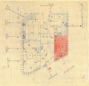Bombardamenti aerei. Censimento edifici danneggiati o distrutti. ASCT Fondo danni di guerra inv. 107 cart. 2 fasc. 36. © Archivio Storico della Città di Torino