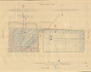 Bombardamenti aerei. Censimento edifici danneggiati o distrutti. ASCT Fondo danni di guerra inv. 922 cart. 18 fasc. 41. © Archivio Storico della Città di Torino 