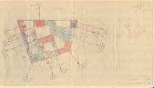 Bombardamenti aerei. Censimento edifici danneggiati o distrutti. ASCT Fondo danni di guerra inv. 967 cart. 19 fasc. 4. © Archivio Storico della Città di Torino 