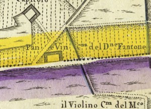 Cascina Pan e Vin. Amedeo Grossi, Carta Corografica dimostrativa del territorio della Città di Torino, 1791. © Archivio Storico della Città di Torino