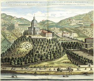 Veduta del Monte dei Cappuccini dal Theatrum Sabaudiae, I, tavola 30. © Archivio Storico della Città di Torino