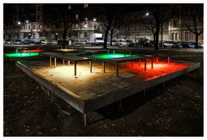 Luci d’Artista Jeppe Hein “Illuminated Benches”