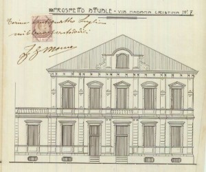 Facciata originale - progetto edilizio casa Sigismondi/Momo (ASCT, PE I cat. 1912/867)