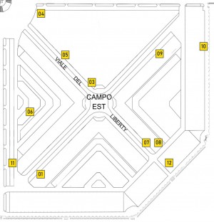 Planimetria Cimitero Monumentale, Campo Primitivo Est