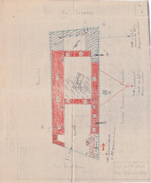 Bombardamenti aerei. Censimento edifici danneggiati o distrutti. ASCT Fondo danni di guerra inv. 1363 cart. 28 fasc. 9. © Archivio Storico della Città di Torino