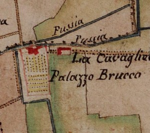 Cascina Cavaliera. Carta delle Regie Cacce, 1816. © Archivio di Stato di Torino
