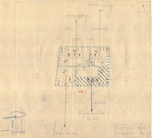 Bombardamenti aerei. Censimento edifici danneggiati o distrutti. ASCT Fondo danni di guerra inv. 1670 cart. 34 fasc. 57. © Archivio Storico della Città di Torino