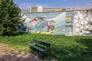 Rojo Roma, murale senza titolo, 2012, giardino via Passo Buole