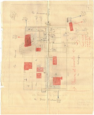 Bombardamenti aerei. Censimento edifici danneggiati o distrutti. ASCT Fondo danni di guerra inv. 2294 cart. 46 fasc. 10. © Archivio Storico della Città di Torino
