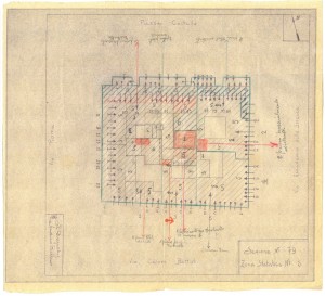 Bombardamenti aerei. Censimento edifici danneggiati o distrutti. ASCT Fondo danni di guerra inv. 79 cart. 2 fasc. 8. © Archivio Storico della Città di Torino