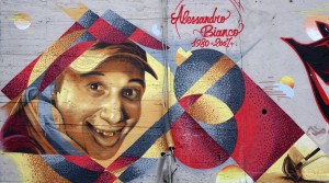 Artisti vari, murales senza titolo, 2018, muri del cavalcavia di corso Bramante