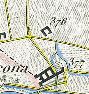 Cascina Cravetta. Antonio Rabbini , Topografia della Città e Territorio di Torino, 1840. © Archivio Storico della Città di Torino