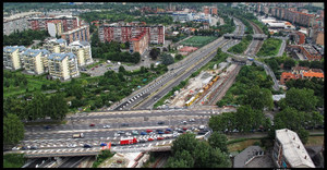 Veduta dello svincolo per Caselle lungo la tangenziale nord. Fotografia di Michele D’Ottavio, 2009. © MuseoTorino.