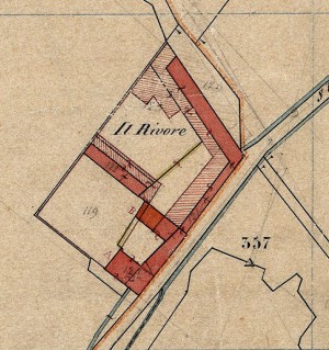 Cascina del Rivore. Catasto Rabbini, 1866.  © Archivio di Stato di Torino