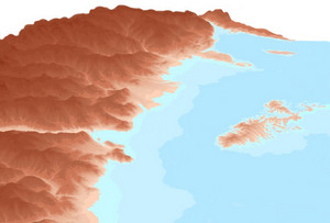 Modello digitale DTM del Piemonte con evidenza del sistema Collina di Torino e Monferrato al centro del “golfo padano” (2).  Dipartimento di Scienze della Terra, Università di Torino.