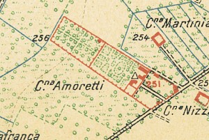 Cascina Amoretti. Istituto Geografico Militare, Pianta di Torino e dintorni, 1911. © Archivio Storico della Città di Torino