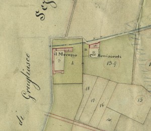 Cascina Morozzo. Catasto Gatti, 1820-1830. © Archivio Storico della Città di Torino