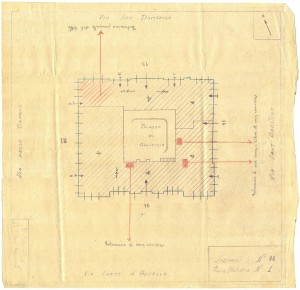 Bombardamenti aerei. Censimento edifici danneggiati o distrutti. ASCT Fondo danni di guerra inv. 22 cart. 1 fasc. 22. © Archivio Storico della Città di Torino