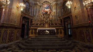 Gregorio Guglielmi, Pala dell’altare maggiore raffigurante la Madonna con i tre santi martiri, 1765-1766. Fotografia di Paolo Mussat e Paolo Pellion, 2010. © MuseoTorino