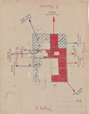 Bombardamenti aerei. Censimento edifici danneggiati o distrutti. ASCT Fondo danni di guerra inv. 932 cart. 19 fasc. 51. © Archivio Storico della Città di Torino