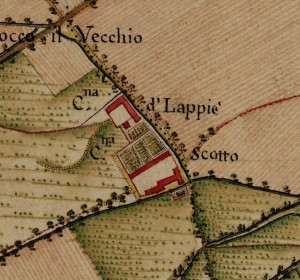 Cascina Borello. Carta Topografica della Caccia, 1760-1766 circa. © Archivio di Stato di Torino