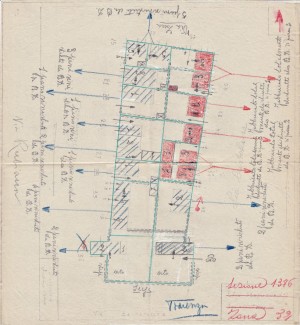 Bombardamenti aerei. Censimento edifici danneggiati o distrutti. ASCT Fondo danni di guerra inv. 1386 cart. 28 fasc. 14. © Archivio Storico della Città di Torino