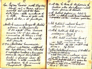 Diario dell’Istituto Lorenzo Prinotti, 1944. ASCT, Fondo Prinotti cart. 31 fasc. 11, 10, pp. 92-93. © Archivio Storico della Città di Torino