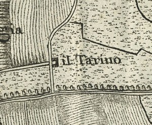Cascina Il Tarino. Carta topografica dimostrativa dei contorni della Città di Torino, 1785. © Archivio Storico della Città di Torino