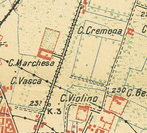 Cascina La Marchesa, già La Florita. Istituto Geografico Militare, Pianta di Torino e dintorni, 1911, © Archivio Storico della Città di Torino
