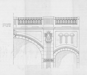 Particolare - progetto edilizio cavalcavia Boggio e Gardino/ Bonelli (ASCT, PE I cat. 1902/142)