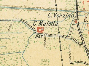 Cascina Maletta. Istituto Geografico Militare, Pianta di Torino e dintorni, 1911. © Archivio Storico della Città di Torino