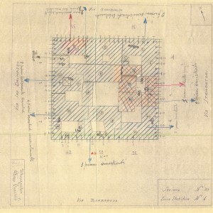 Bombardamenti aerei. Censimento edifici danneggiati o distrutti. ASCT Fondo danni di guerra inv. 39 cart. 1 fasc. 39. © Archivio Storico della Città di Torino