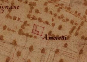 Cascina Amoretti. Carta della Montagna, 1694-1703. ©Archivio di Stato di Torino.