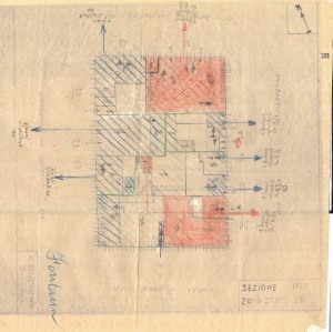 Bombardamenti aerei. Censimento edifici danneggiati o distrutti. ASCT Fondo danni di guerra inv. 1161 cart. 24 fasc. 15. © Archivio Storico della Città di Torino