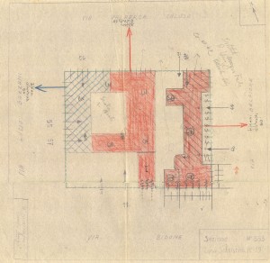 Bombardamenti aerei. Censimento edifici danneggiati o distrutti. ASCT Fondo danni di guerra inv. 853 cart. 17 fasc. 30 prima parte . © Archivio Storico della Città di Torino