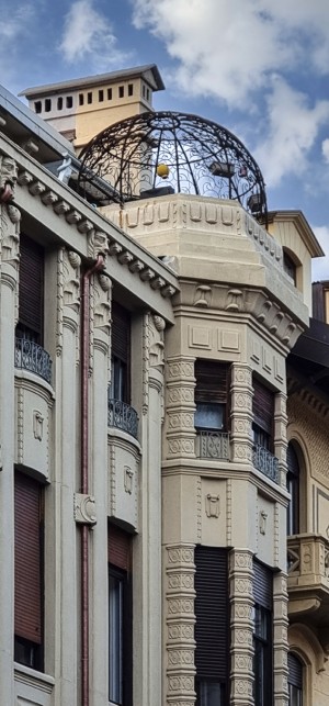 Particolare colonna-progetto edilizio casa Bellia/Ballatore di Rosana (ASCT, PE I cat. 1912)