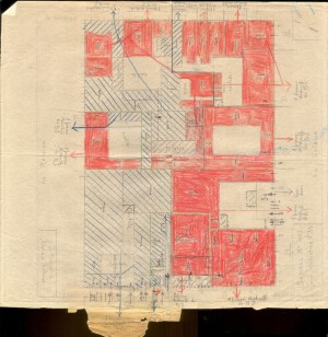 Bombardamenti aerei. Censimento edifici danneggiati o distrutti. ASCT Fondo danni di guerra inv. 1009 cart. 21 fasc. 10. © Archivio Storico della Città di Torino