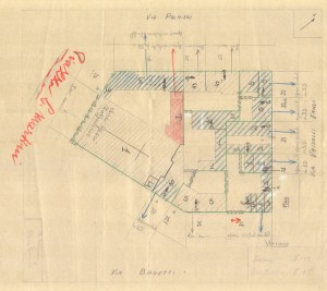 Bombardamenti aerei. Censimento edifici danneggiati o distrutti. ASCT Fondo danni di guerra inv. 735 cart. 15 fasc. 16. © Archivio Storico della Città di Torino