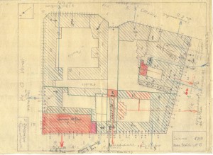 Bombardamenti aerei. Censimento edifici danneggiati o distrutti. ASCT Fondo danni di guerra inv. 219 cart. 4 fasc. 9. © Archivio Storico della Città di Torino