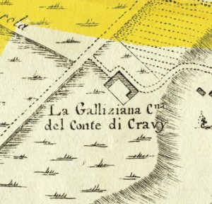 Cascina Galliziana. Amedeo Grossi, Carta Corografica dimostrativa del territorio della Città di Torino, 1791, © Archivio Storico della Città di Torino