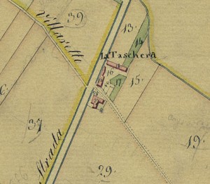 Cascina Taschera. Catasto Gatti, 1820-1830. © Archivio Storico della Città di Torino