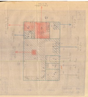 Bombardamenti aerei. Censimento edifici danneggiati o distrutti. ASCT Fondo danni di guerra inv. 1168 cart. 24 fasc. 22. © Archivio Storico della Città di Torino