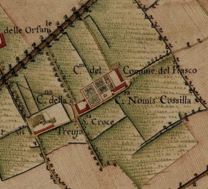 Cascina Cossilla. Carta Topografica della Caccia, 1760-1766 circa. © Archivio di Stato di Torino