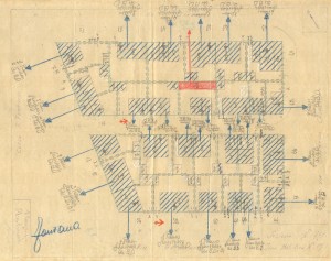 Bombardamenti aerei. Censimento edifici danneggiati o distrutti. ASCT Fondo danni di guerra inv. 751 cart. 15 fasc. 32. © Archivio Storico della Città di Torino